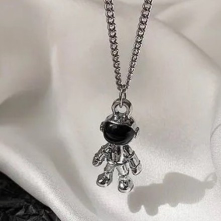 Vòng cổ mặt hình phi hành gia phong cách hip hop thời trang cho nam