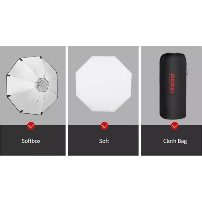 [Mã 55ELSALE1 giảm 7% đơn 300K] Softbox dù bát giác thao tác nhanh Jinbei KC63