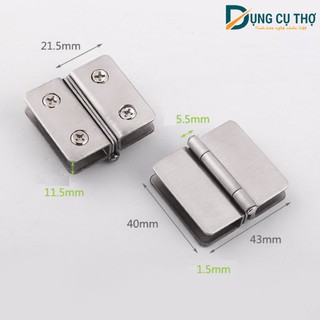 Bản lề cửa kính inox ( không chốt bi)