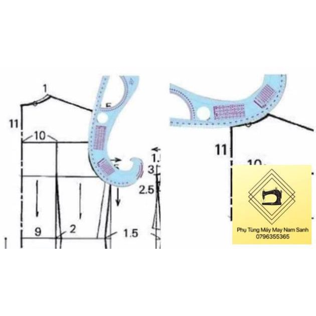 Thước vẽ các đường cong trong ngành may