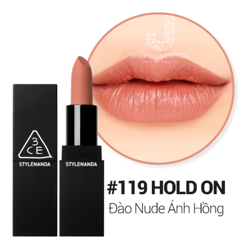 118 - Son thỏi lì Matte Lip Color đủ màu vỏ đen