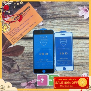 [TRỢ GIÁ] [Rẻ Vô Địch] Cường Lực 10D full màn iphone 6/6plus/ip7/7plus/ip8/8plus Tặng dán Nút home cảm ứng chống trầy