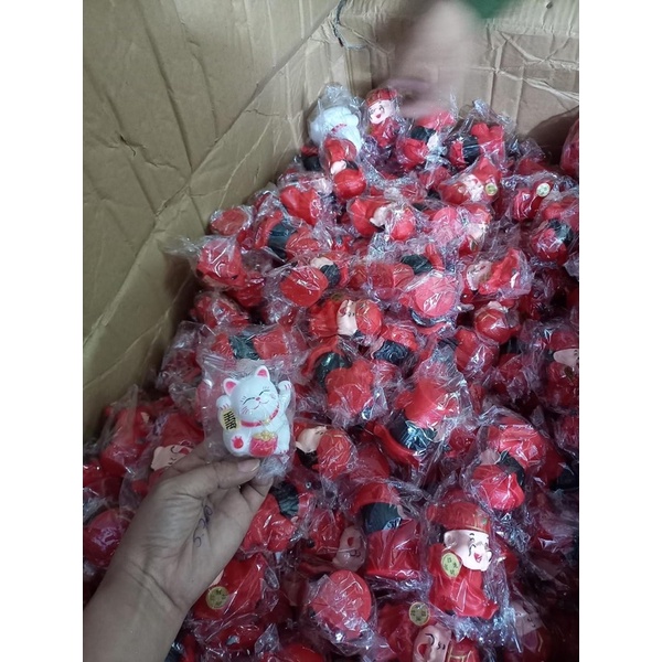 Mèo thần tài trang trí oản tài lộc, tháp tỏi, tháp bánh, tháp nước | Phụ kiện trang trí