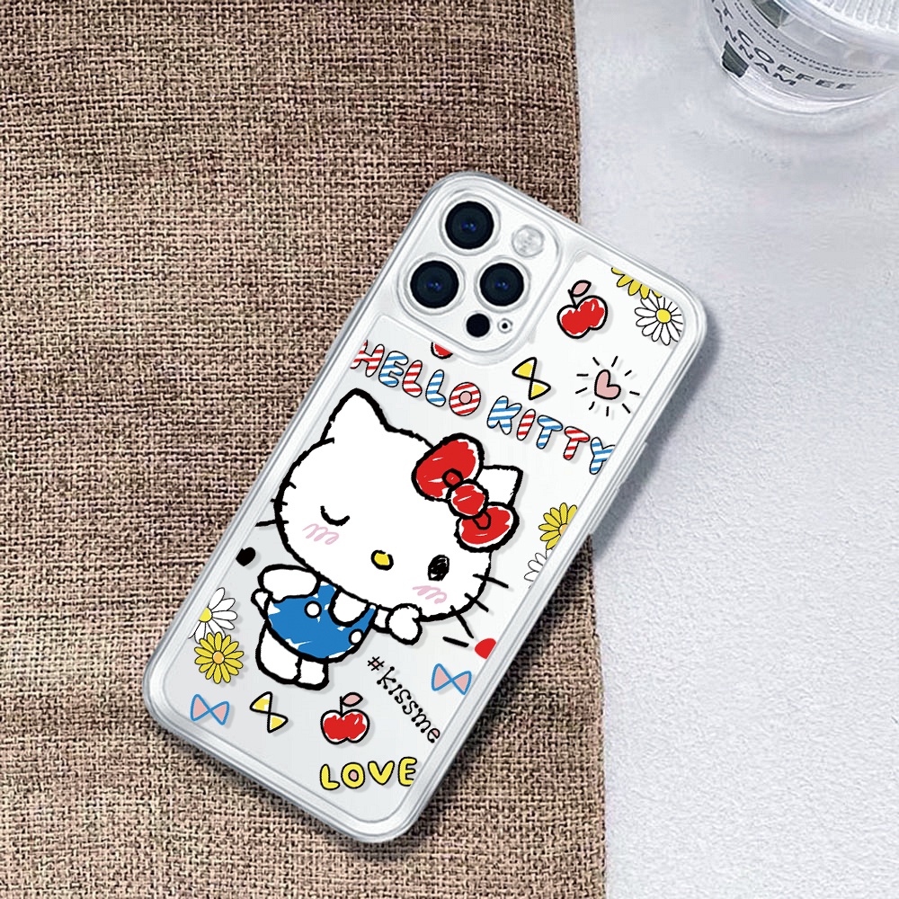 Ốp Điện Thoại Trong Suốt Hình hello kitty Cho iphone 14ProMax 14Plus 13 11 12 7 Plus X XR