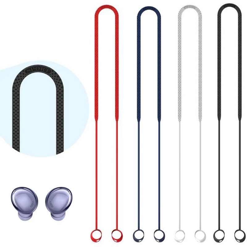 Dây đeo cổ silicon chống thất lạc giữ tai nghe không dây Samsung Galaxy Buds