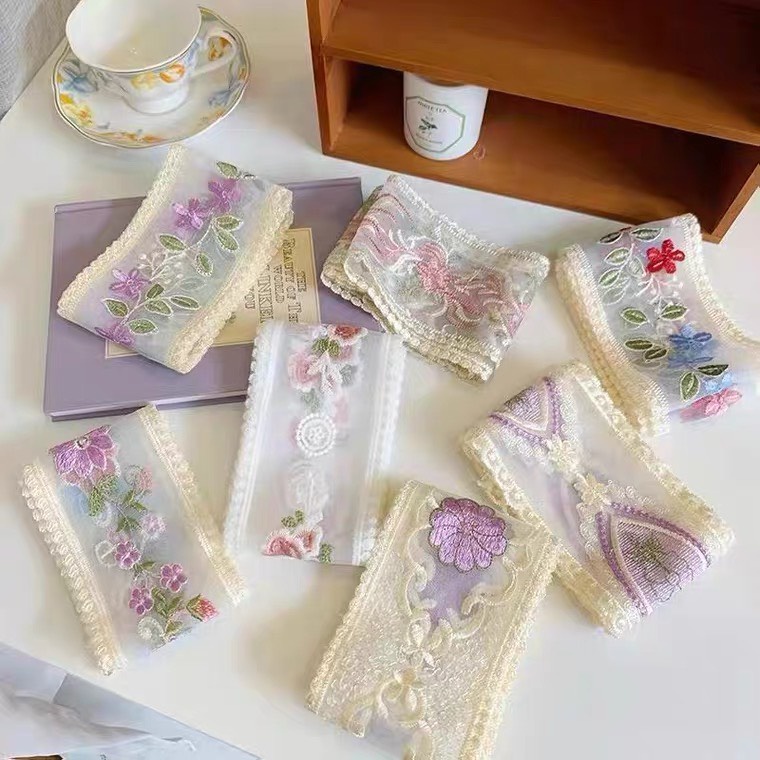 Băng đô vải ren thêu làm turban cột tóc nhiều mẫu TIMSTORE phong cách hàn dễ thương