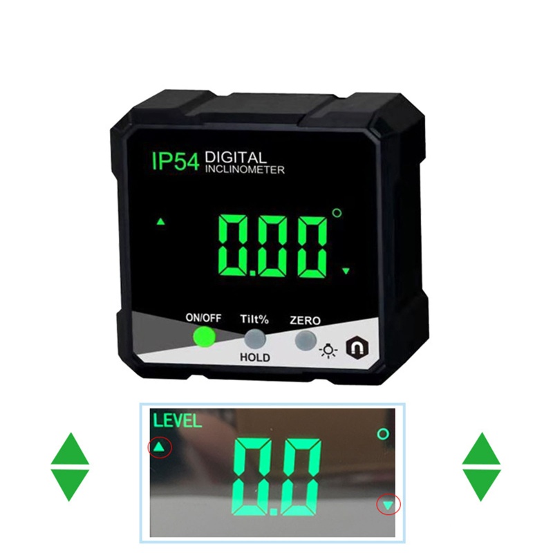 Thước Đo Góc Kỹ Thuật Số LCD Chống Thấm Nước Độ Chính Xác Cao ± 0.2°