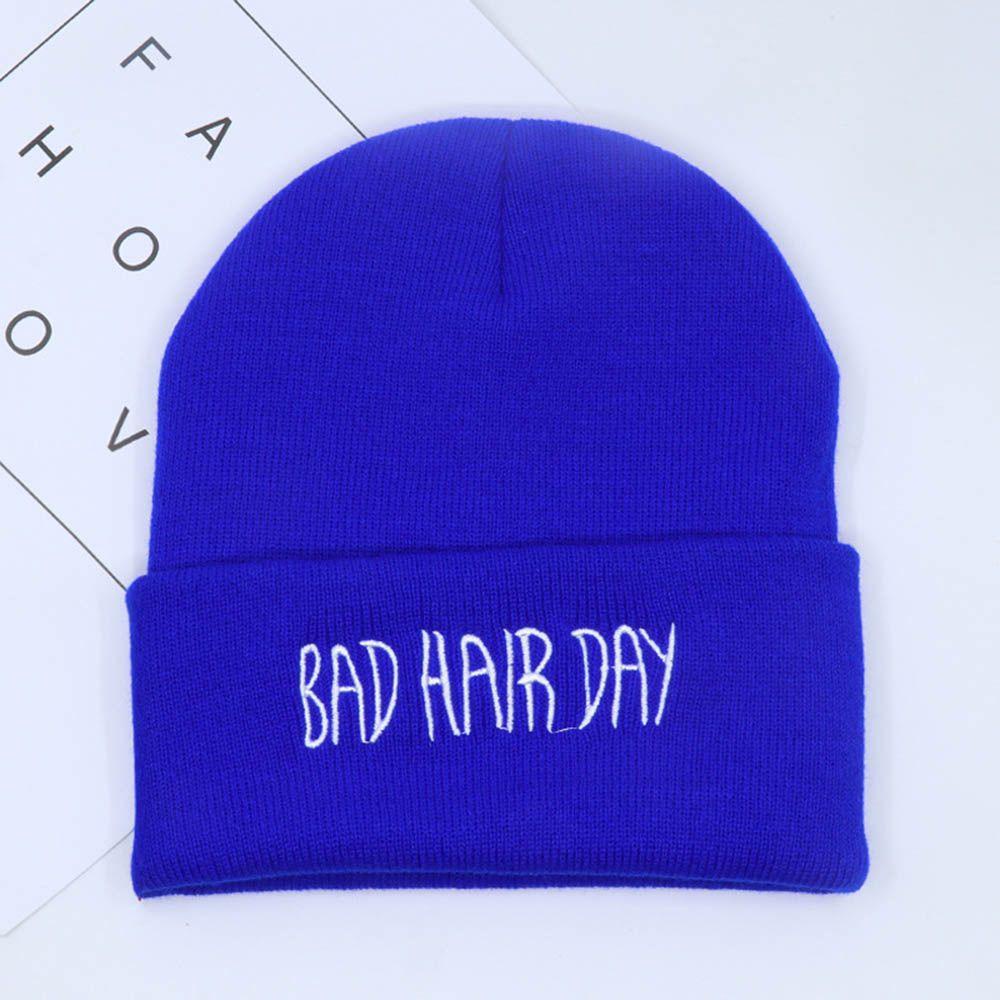 1 Mũ Len Beanie Mềm Mại Thêu Chữ Thời Trang Thu Đông