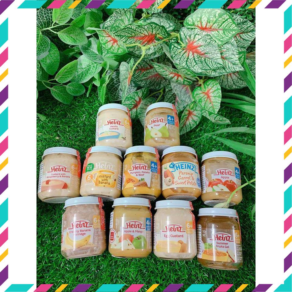 [Chính Hãng]  Heinz Dinh Dưỡng Đóng Lọ Đủ Vị Cho Bé 6m Date mới 110g Váng Sữa Heinz Dinh Dưỡng Ăn Dặm