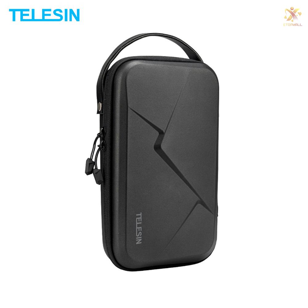 ET TELESIN Portable Storage Bag Waterproof EVA Carrying Case DIY Storage Box Compatible with DJI OSMO Action OSMO Pocket   8/7/6/5 Action Camera and Related Accessories