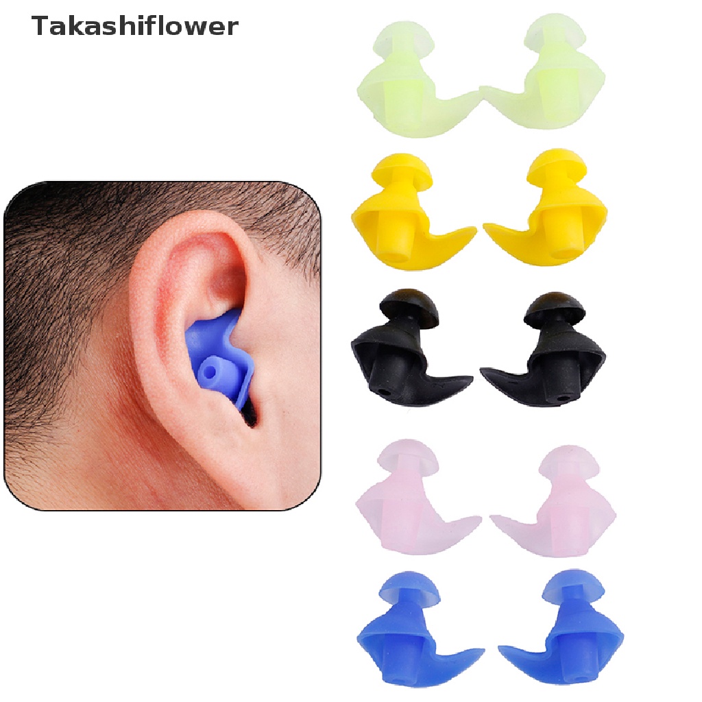 Nút Bịt Tai Bằng Silicon Mềm Chống Ồn Có Thể Tái Sử Dụng Khi Bơi Lội Hot!