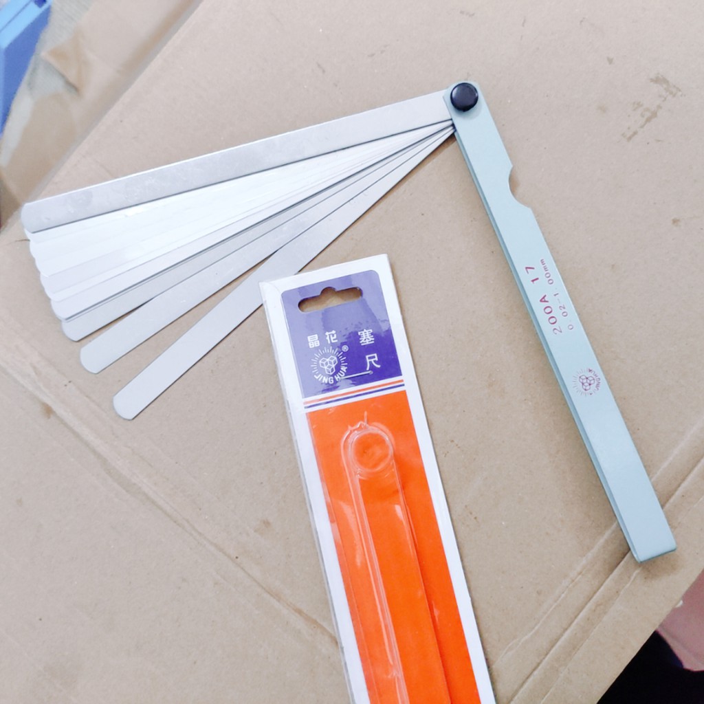 Thước đo khe hở 200mm, căn lá dài 200 , đo từ 0.02mm-1.00mm, chỉnh cò xe máy