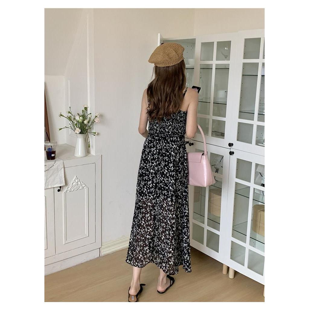Đầm Hoa Màu Đen Phong Cách Pháp Thời Trang Xuân Hè 63986