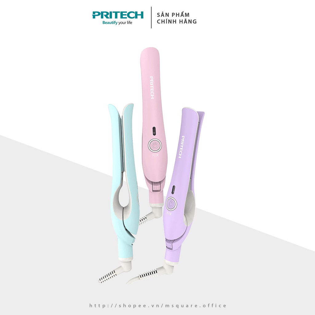 Máy là thẳng uốn cụp xoăn mini Pritech® Chính hãng giá tốt