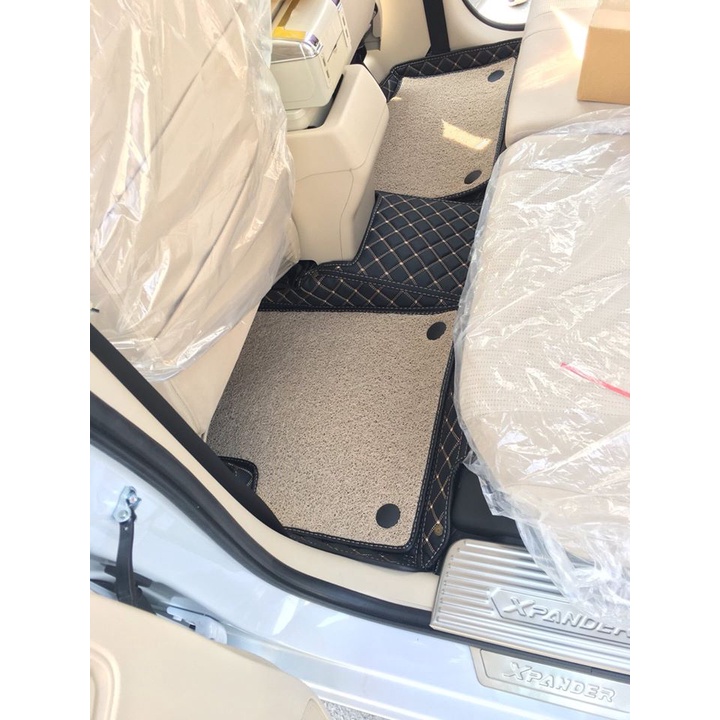 Thảm lót sàn ô tô 5d 6d Nano 2 chỉ Mitsubishi Xpander 2018- 2023 kháng khuẩn, khử mùi, phủ kín sàn xe