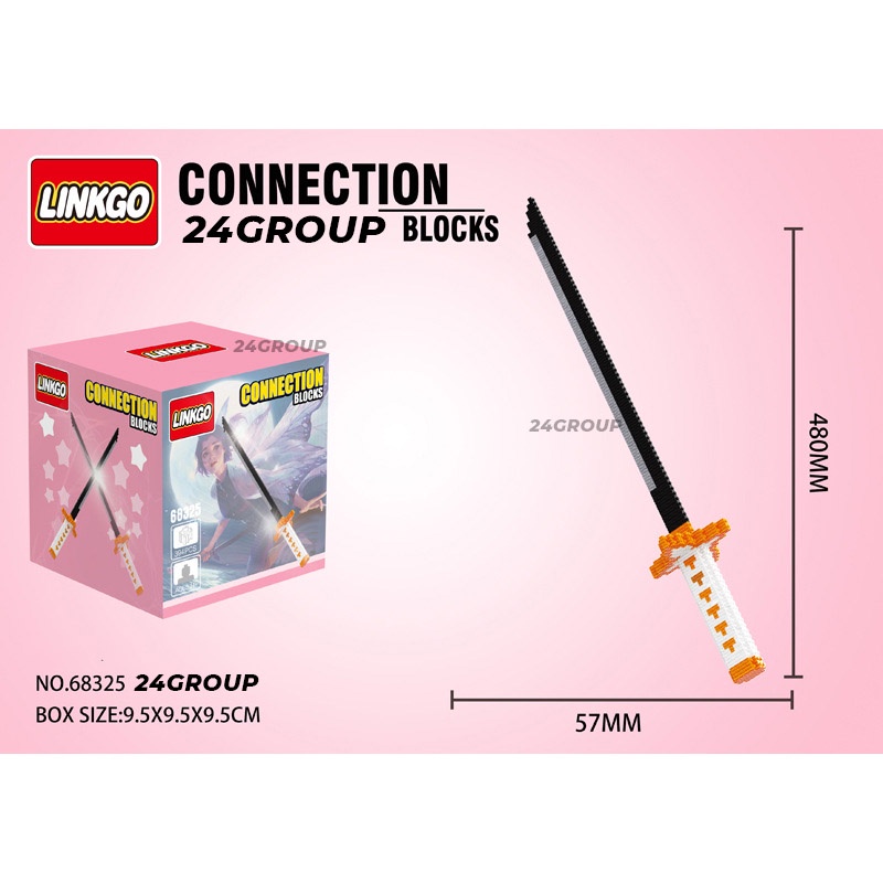 [48cm] mô hình đồ chơi kiếm lego Kimetsu No Yaiba lắp ráp rèn luyện trí thông minh