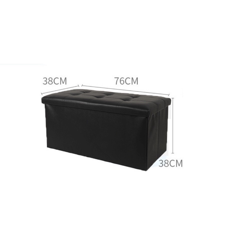 Ghế hộp đựng đồ sofa 2in1 da bấm cúc sang trọng tiện dụng