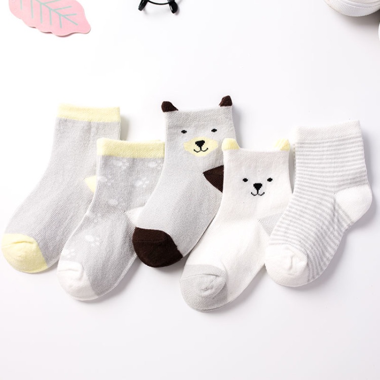 Tất hoạt hình cho bé set 5 đôi vớ hoạt hình cho bé trai và bé gái , trẻ sơ sinh nhiều mẫu dễ thương chất lượng cao