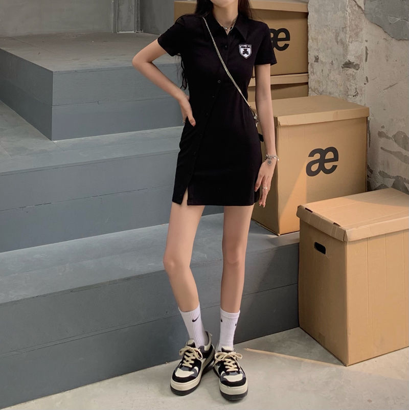 Đầm Polo Ngắn Tay Xinh Xắn Theo Phong Cách Hàn Quốc Dành Cho Nữ