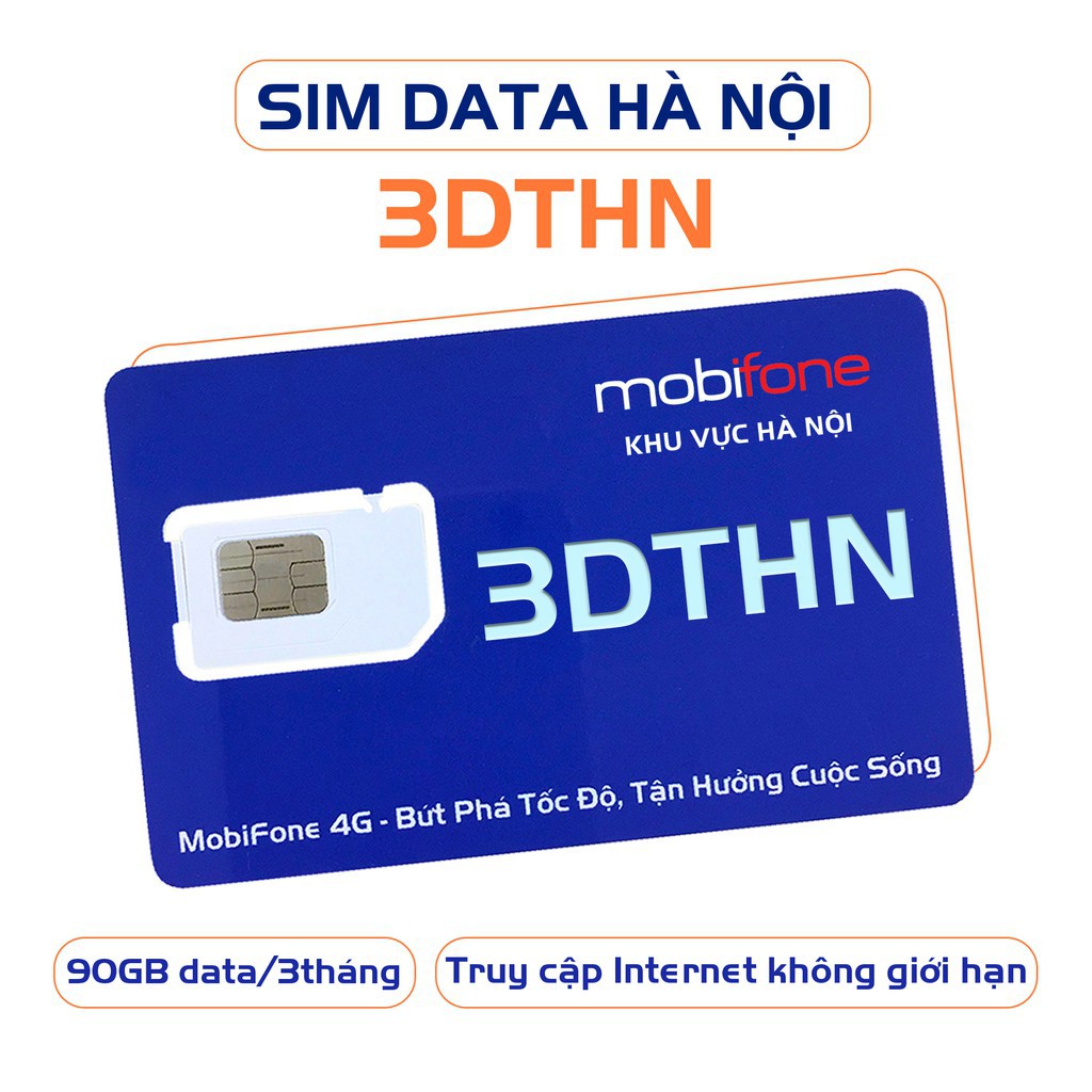 Siêu Sim Data Hà Nội MobiFone 3DTHN (3 tháng)