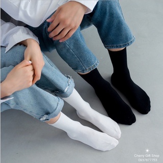 Vớ Cổ Cao UNISEX Vớ Nam Nữ - Tất Vớ Cotton