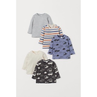 Tách lẻ áo cotton bé trai HM auth