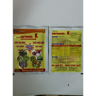 Phân Bón Lá Siêu Kali Agriseeds - K Siêu Ra Hoa, Siêu Đậu Quả Gói 25g nhập khẩu-  chuyên dụng.