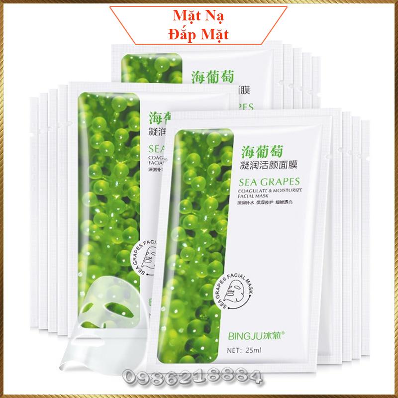 Mặt nạ nho biển BINGJU Sea Grapes Facial Mask phục hồi trẻ hoá làn da BSG3