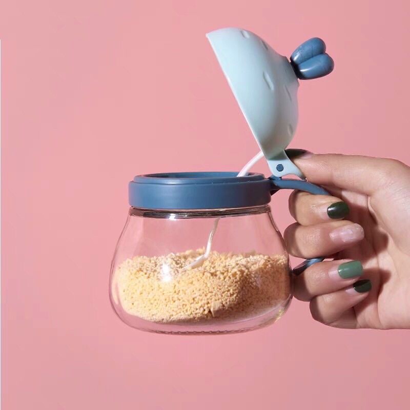 Set 3 hũ gia vị cao cấp làm từ nhựa PP nguyên sinh 100% kèm khay đựng