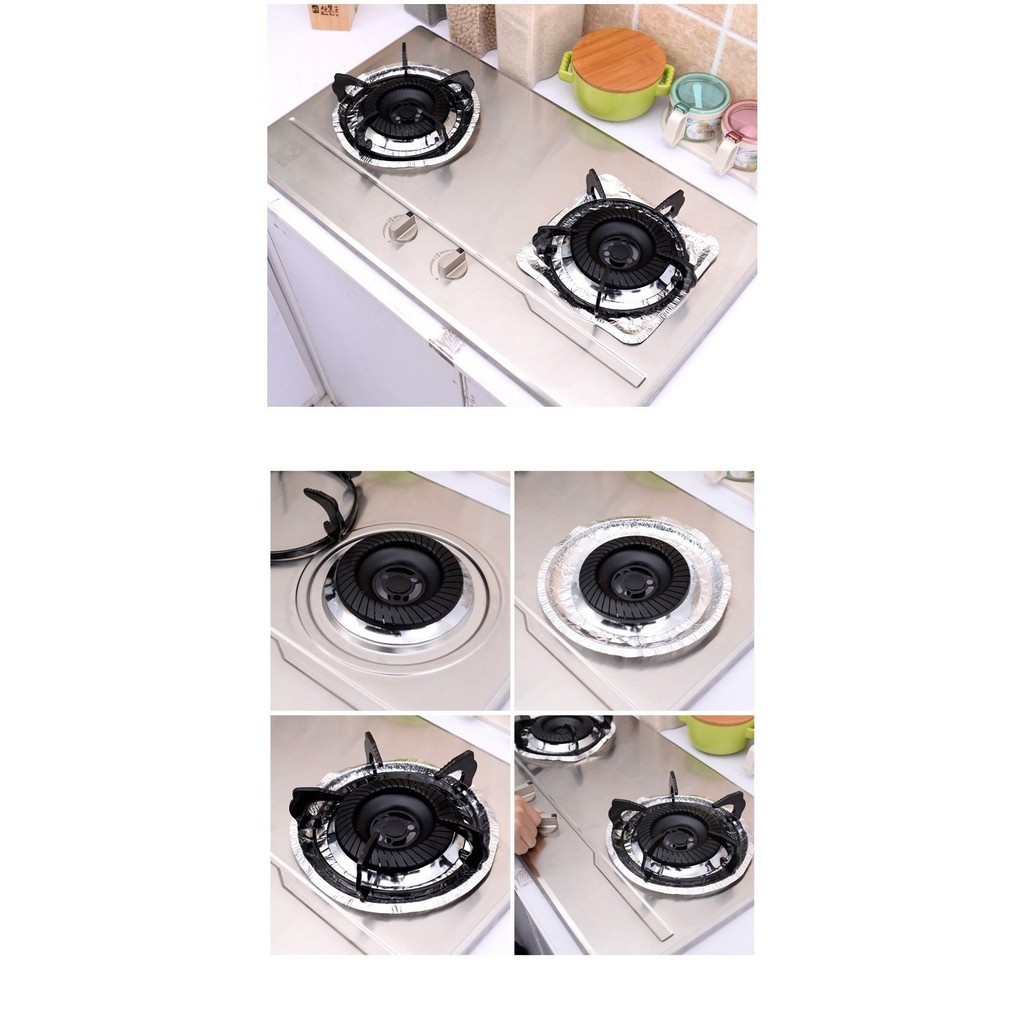 Combo 10 Giấy Bạc Lót Kiềng Bếp Ga Tiện Dụng