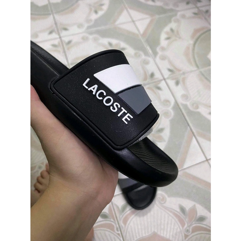 Dép nam thời trang LACOSTE ViDu 21124 màu đen chống nắng chống nước