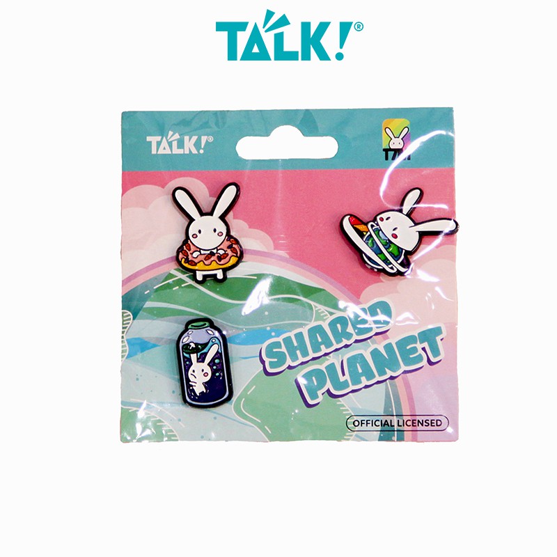 [TALK!] Huy Hiệu Thỏ Bảy Màu Swag/Share Planet/Inside Out Protection dễ thương dành cho fan Thỏ Bảy Màu