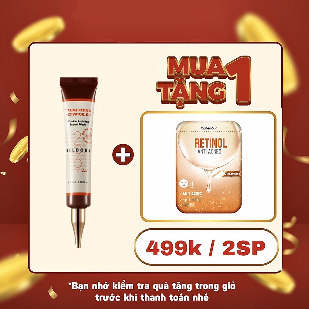 Kem Dưỡng Retinol Xóa Nếp Nhăn, Căng Bóng Da Beldora 299 Prime Retinol Activator 35ml