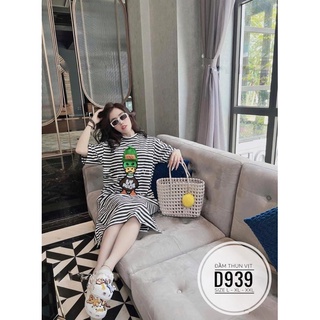 (60-90KG) MINSTORE Bigsize Đầm thun vịt D939