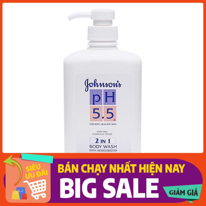 [ICLN9 giảm 5K cho đơn hàng 50k]  Sữa Tắm pH 5.5 Johnson’s Adult - Chai 750ml Hàng Chính Hãng