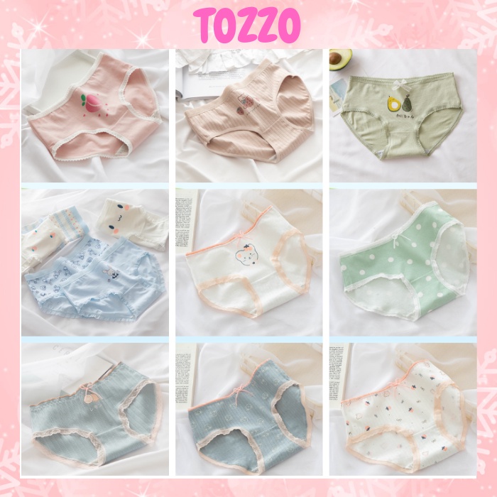 Quần lót nữ cotton in hình họa tiết dễ thương cute kiểu dáng sexy mặc trong váy QL03