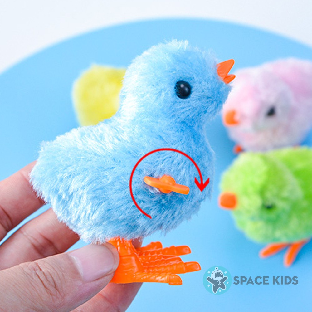 Đồ chơi cho bé trai bé gái Gà vặn cót, Đồ chơi trẻ em vận động gà con vặn dây cót Space Kids