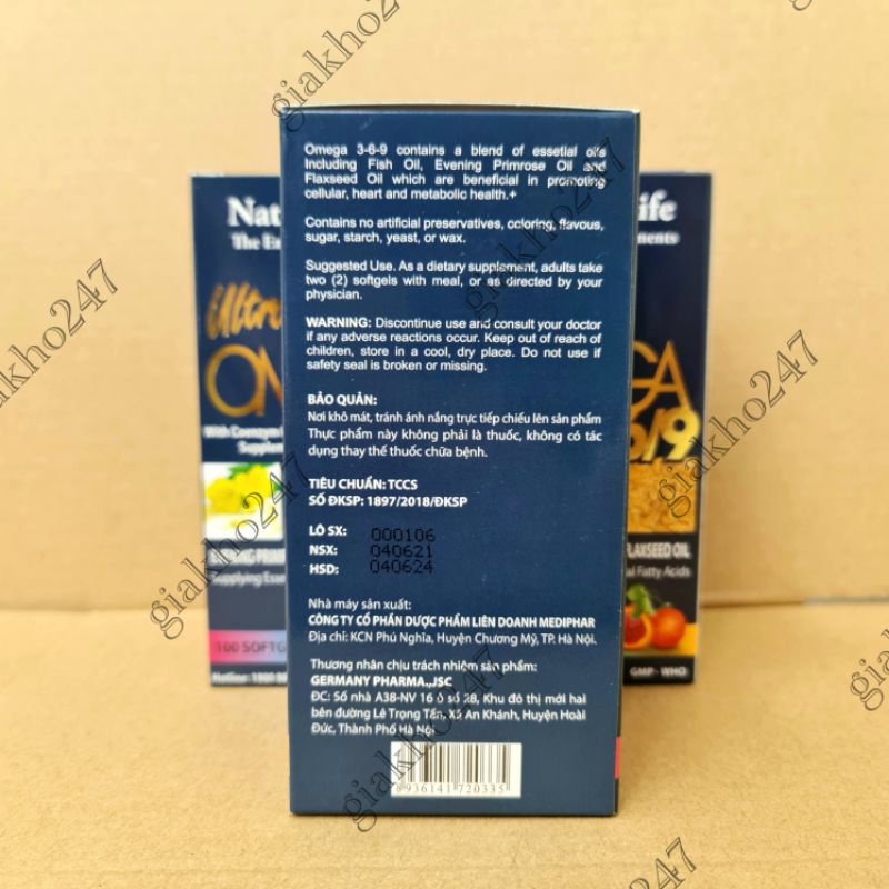 Combo 3 Hộp OMEGA 369 - Hộp 100 viên - Làm giảm mỏi mắt, khô mắt