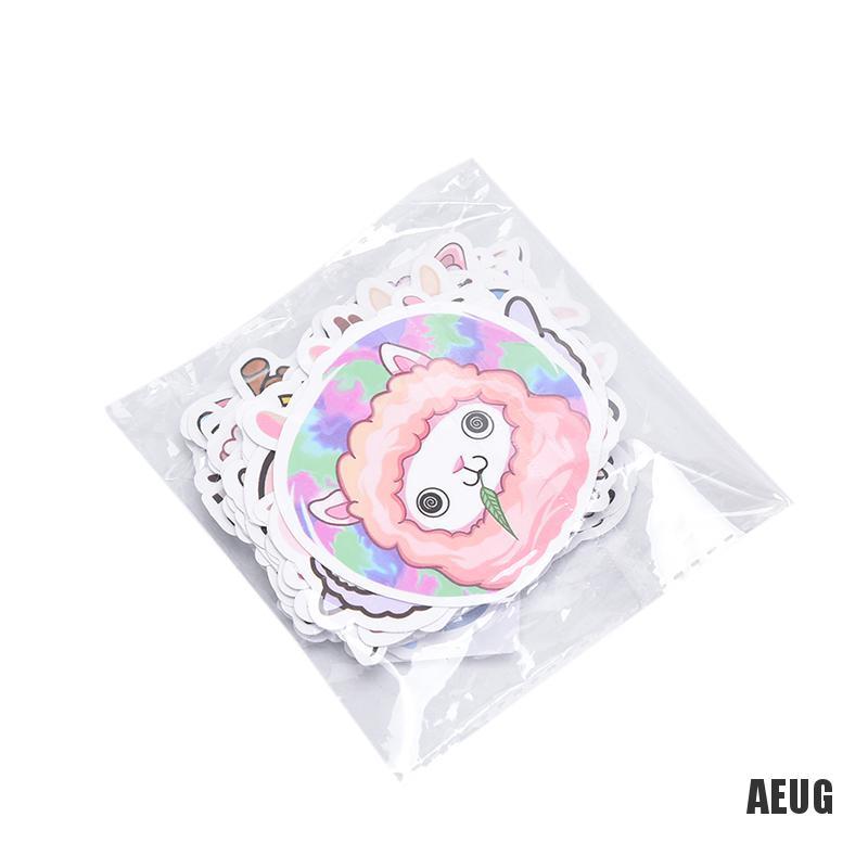 Bộ 50 Sticker Hình Lạc Đà Alpaca Dễ Thương Dùng Trang Trí Laptop Ván Trượt