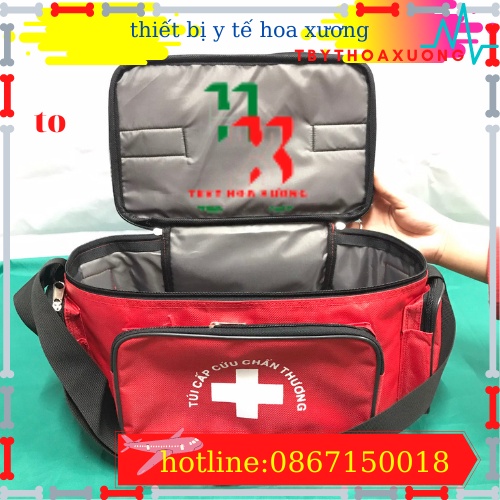 Túi Cứu Thương Cỡ Đại 34x22x22cm - Túi Y Tế(Màu Đỏ)