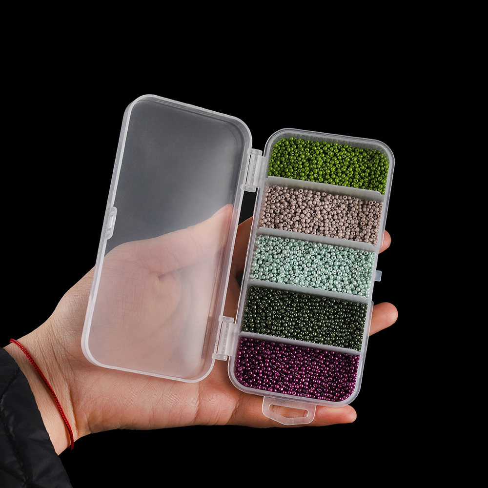 St.kunkaa 9000 cái / hộp hạt đầy màu sắc đặt 2mm để làm đồ trang sức