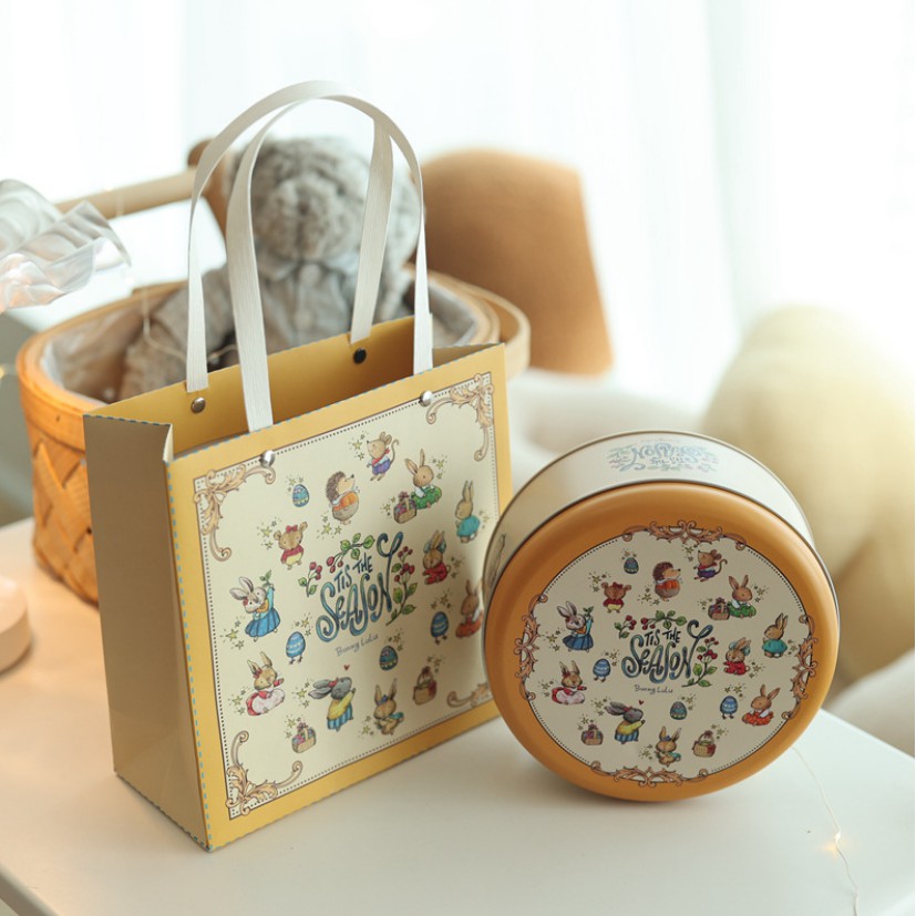 Hộp Thiếc Đựng Bánh Kẹo Chống Sốc Chống Ẩm Hình Tròn Có Hoa Bóp Được Làm Thủ Công