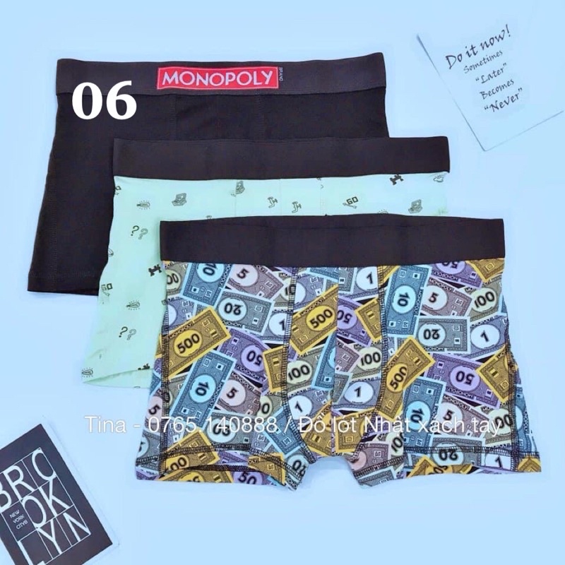 Quần sịp nam set 3 cái Hm, nội địa Nhật