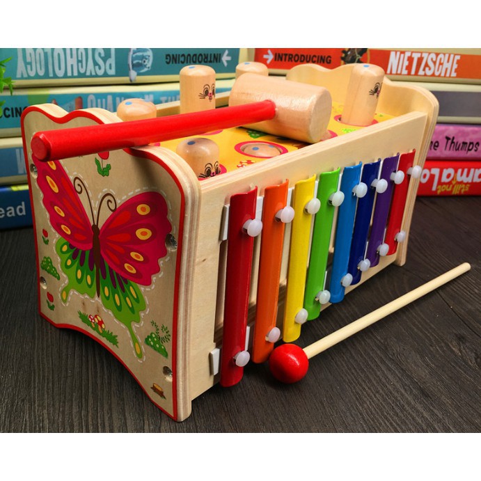 Đập chuột kết hợp đàn Xylophone. Đồ chơi thông minh có nhạc cho bé.