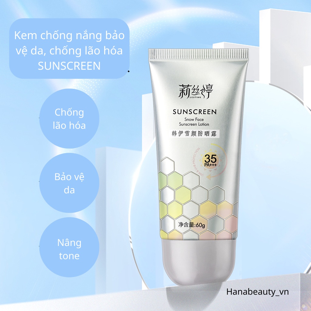 Kem Chống Nắng SUNSCRESS 35PA+ bảo vệ nâng tone da cấp ẩm không nhờn rít nội địa Trung