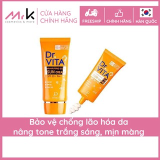 Kem chống nắng Hàn Quốc dưỡng trắng dưỡng da DrVITA 24h Da mặt 50 gram tên Mrk