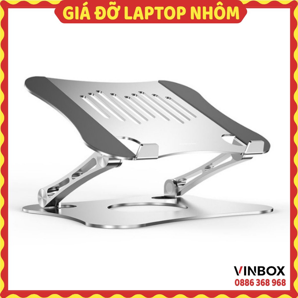 Giá Đỡ Macbook Nhôm Hỗ Trợ Tản Nhiệt Laptop Có Thể Điều Chỉnh Để Máy Tính 14 inch, 15.6 inch, 17 inch VINBOX B1
