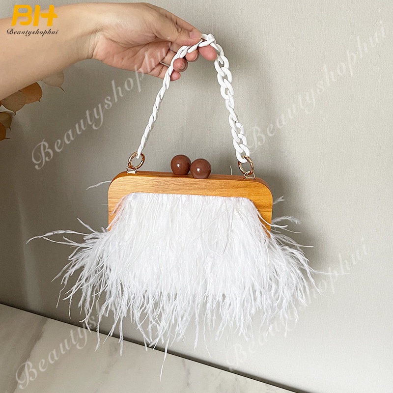 Túi Xách Lông Vũ Thời Trang Cho Nữ