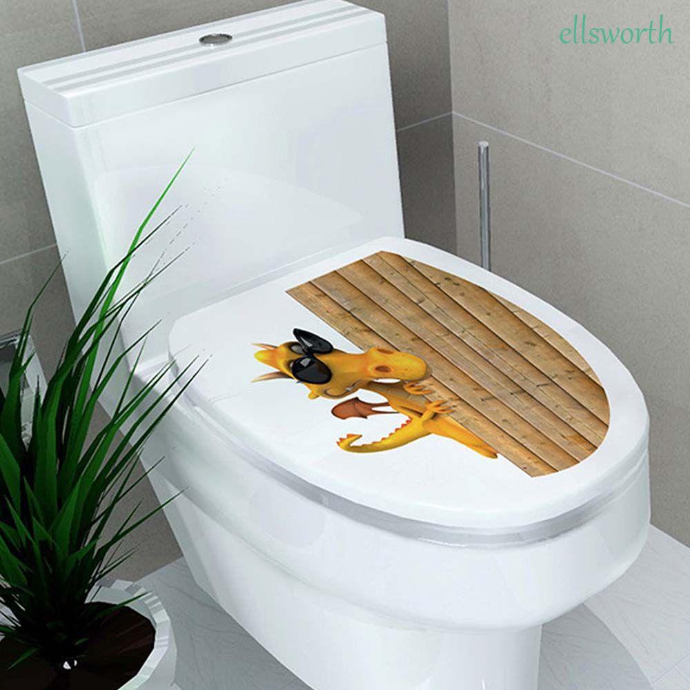 Miếng Dán Trang Trí Nắp Bồn Cầu Tháo Rời Được Tiện Lợi Dành Cho Nhà Tắm