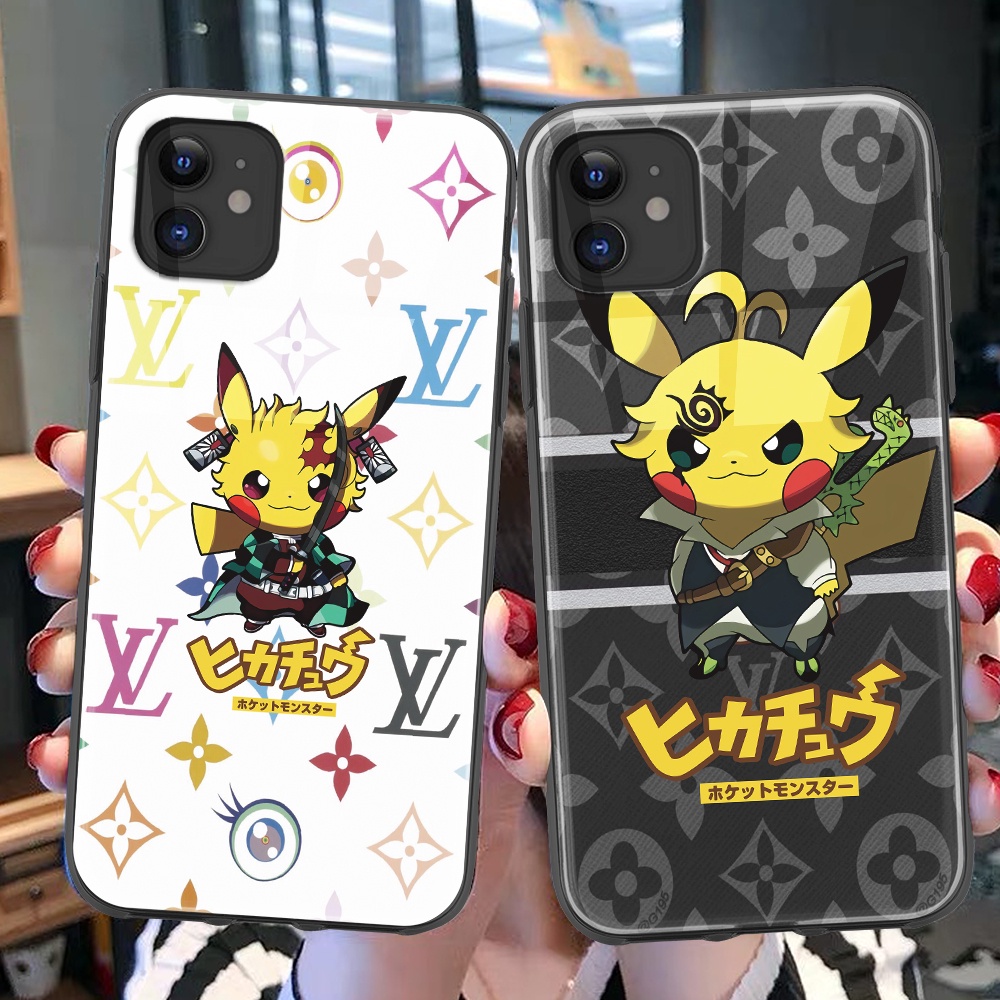 Ốp Điện Thoại Kính Cường Lực Hình Pokemon Pikachu Cho Xiaomi Poco X3 Pro Xiaomi Poco M3 Xiaomi 11 Redmi 9t Redmi Note 10 Pro Xiaomi Poco F3 Redmi